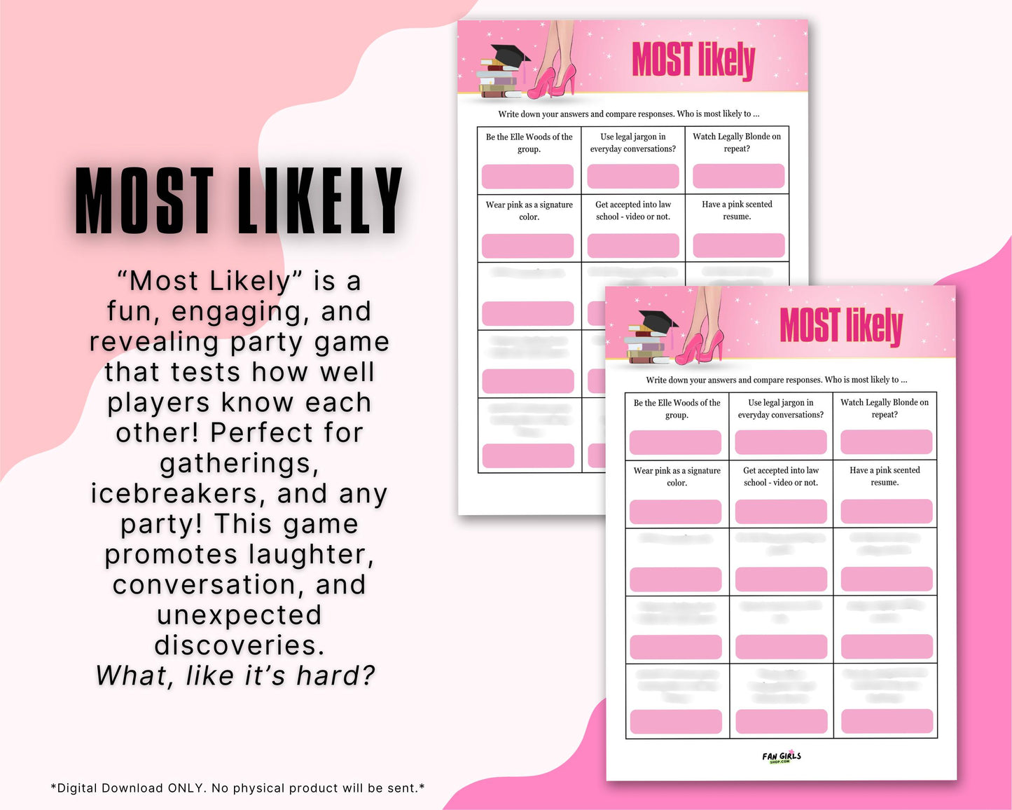 Legally Blonde Inspired Most Likely Party Game!