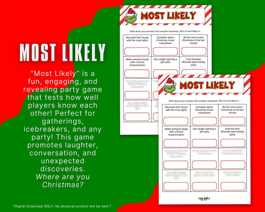 The Grinch inspired Most Likely party game!