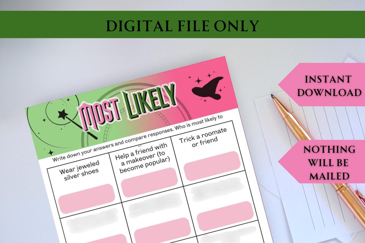 Wicked inspired Most Likely party game!