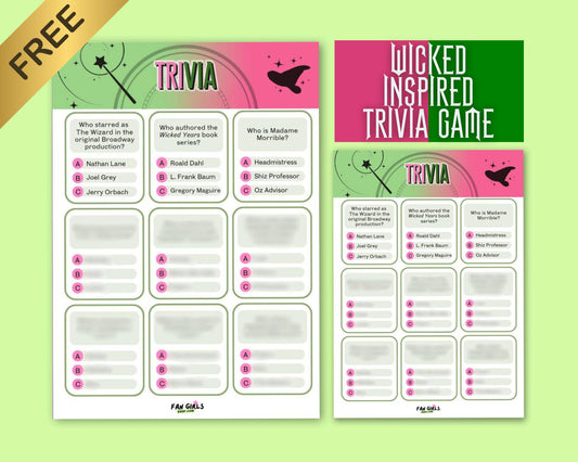 FREE Wicked inspired Trivia game!