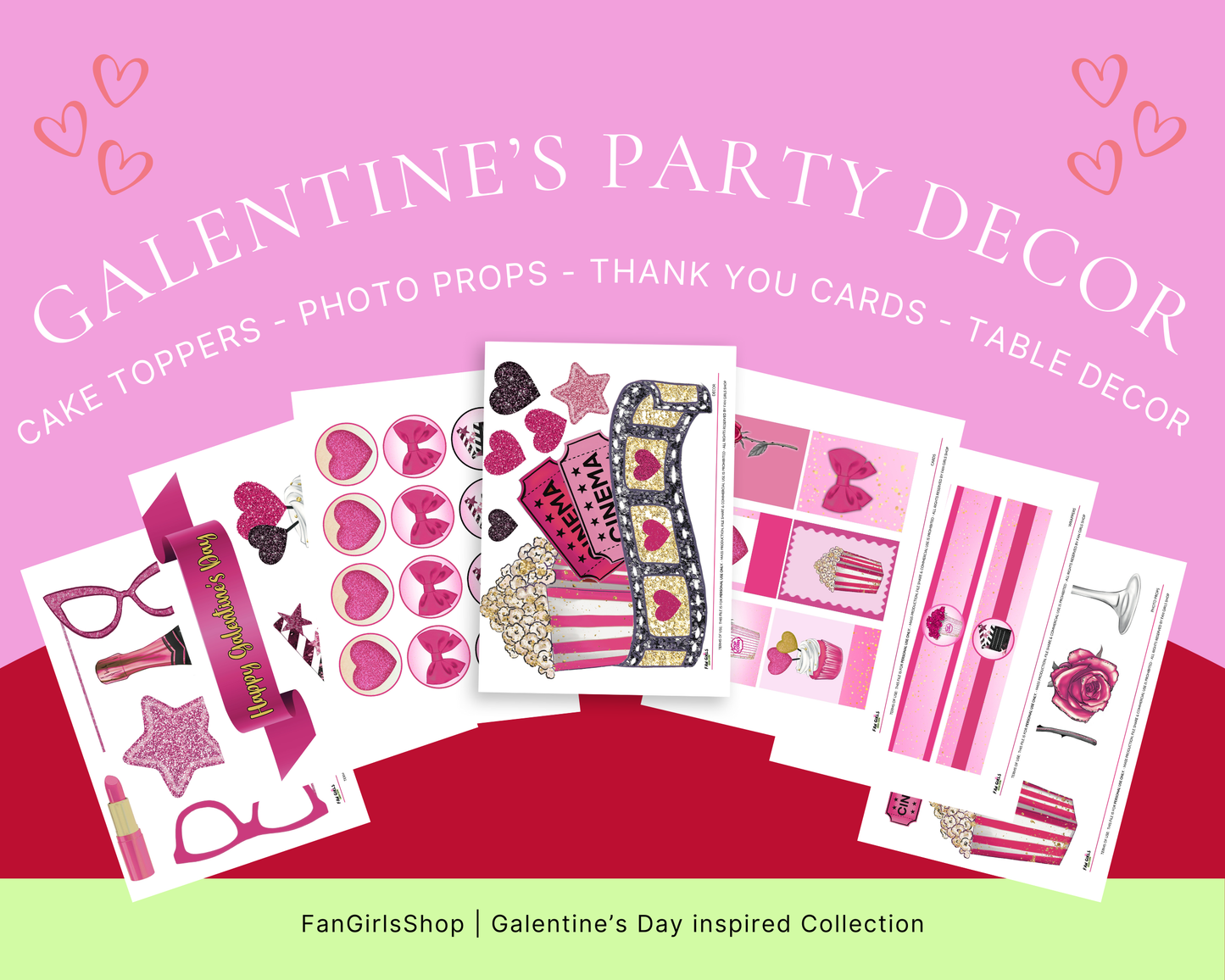 Galentine's Day party GAME & DECOR BUNDLE pack!